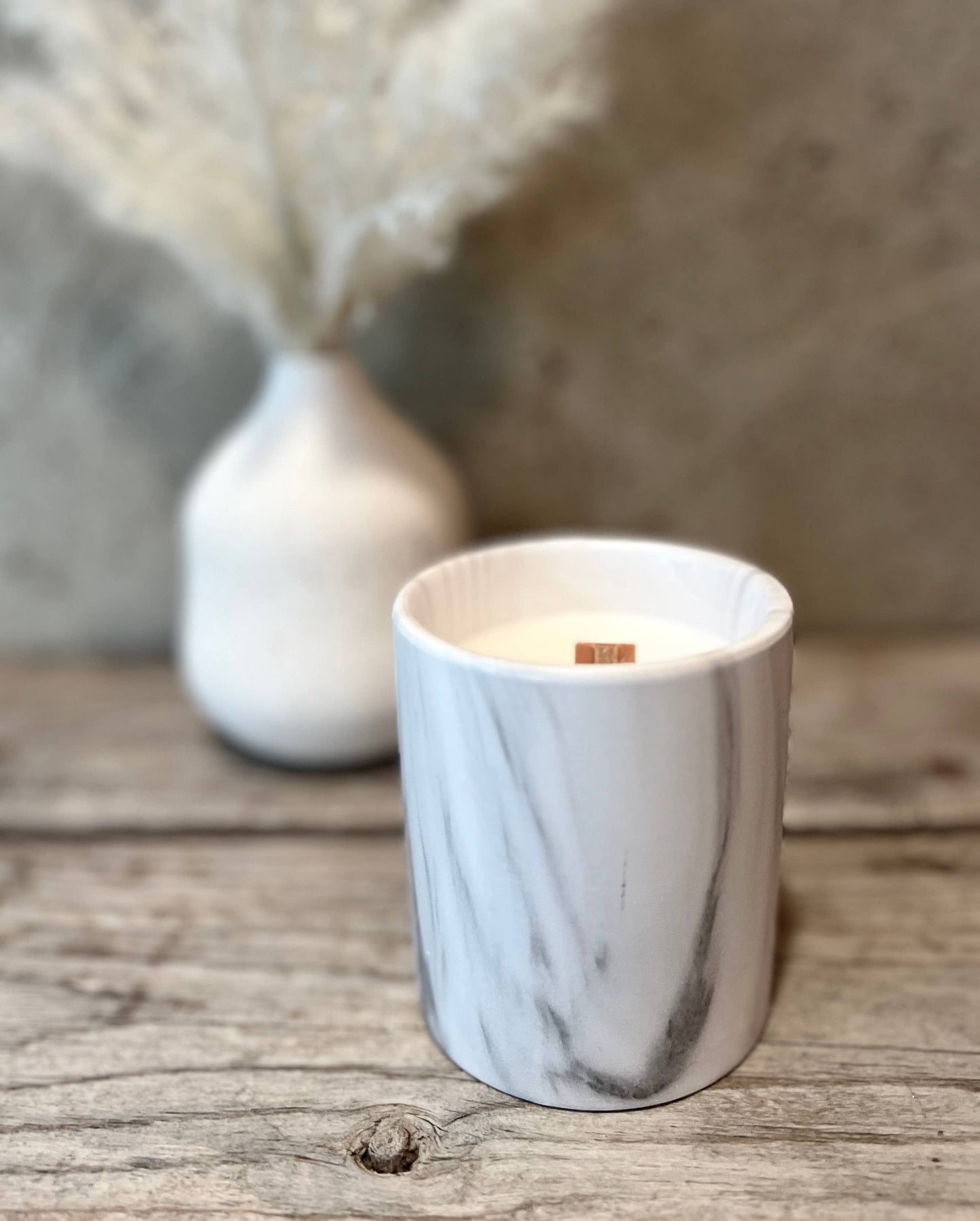 Biophilia: White Marble + Pure Fresh Air Scented Candle | The Sacred Wild Candle Co