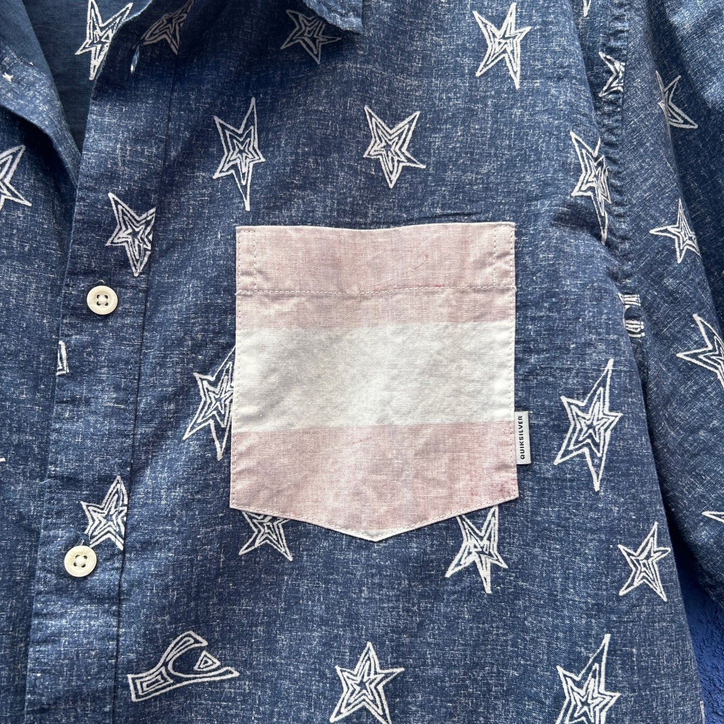 quiksilver regular fit patriotic regular fit cotton  button up