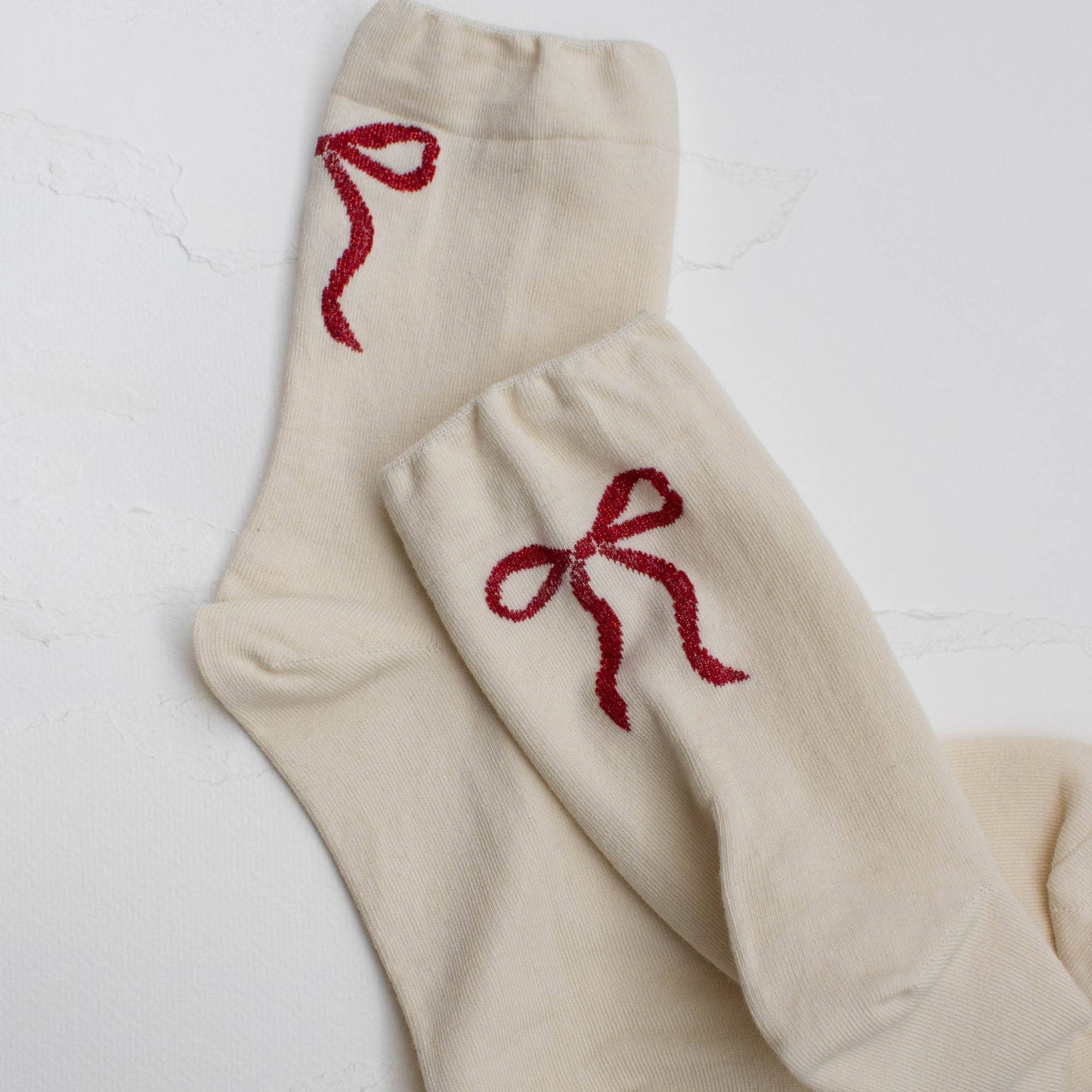 Tiepology | Women's Holiday Ribbon Bow Casual Socks