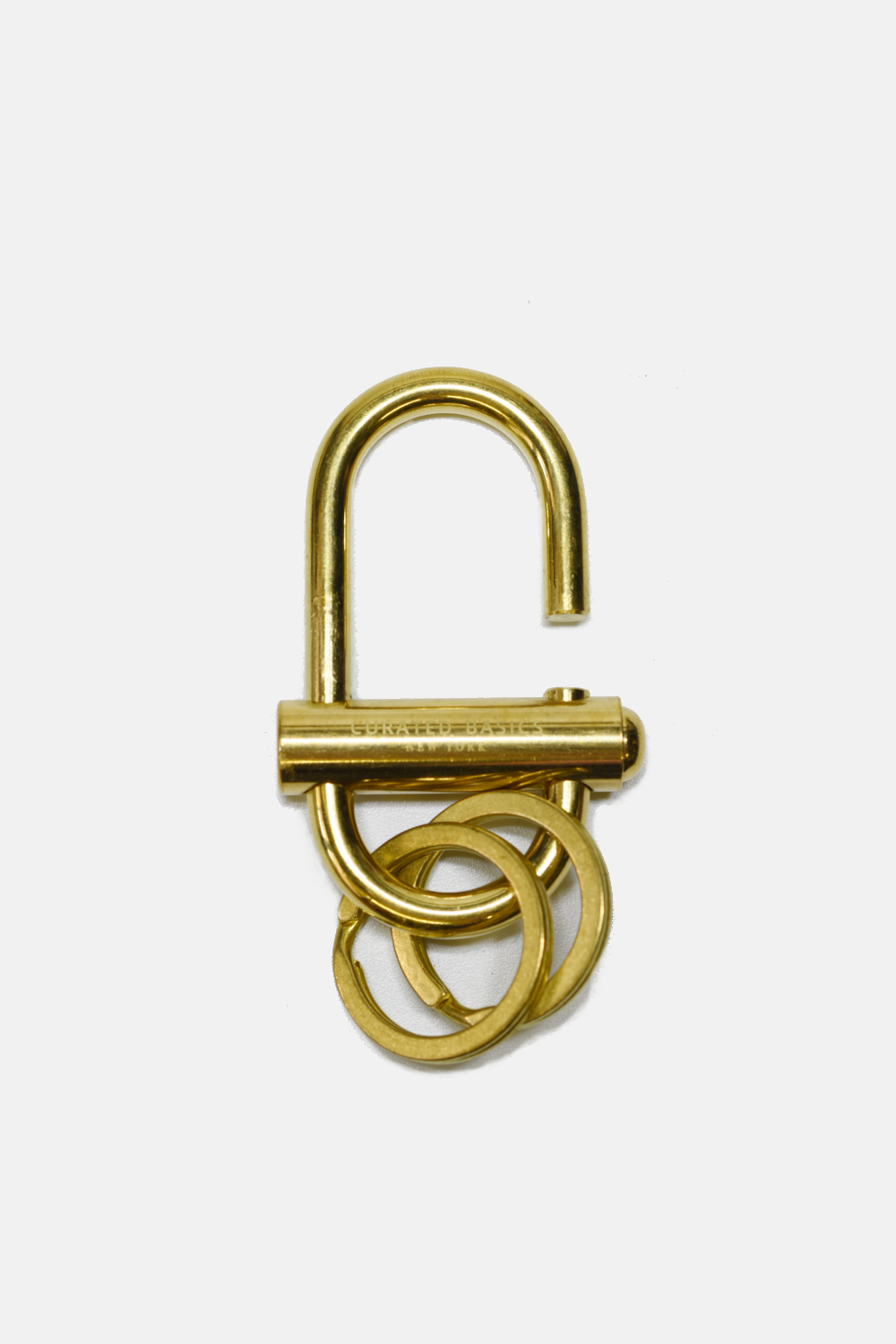 Curated Basics | Brass Lock Keychain