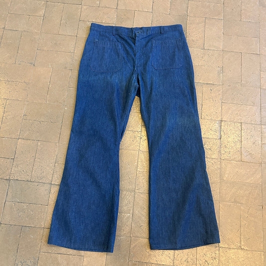 vintage dark wash sailor pant