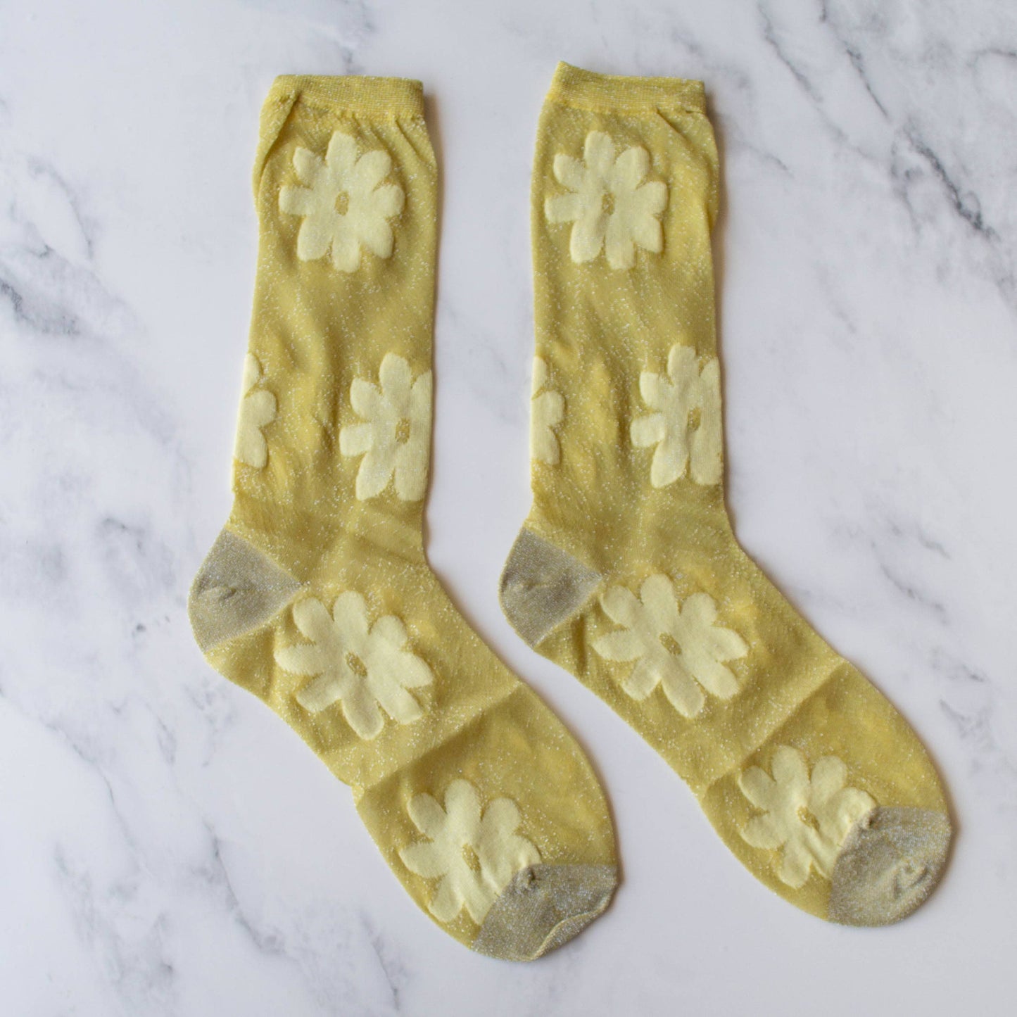 Tiepology | Vintage Glitter Flower Socks