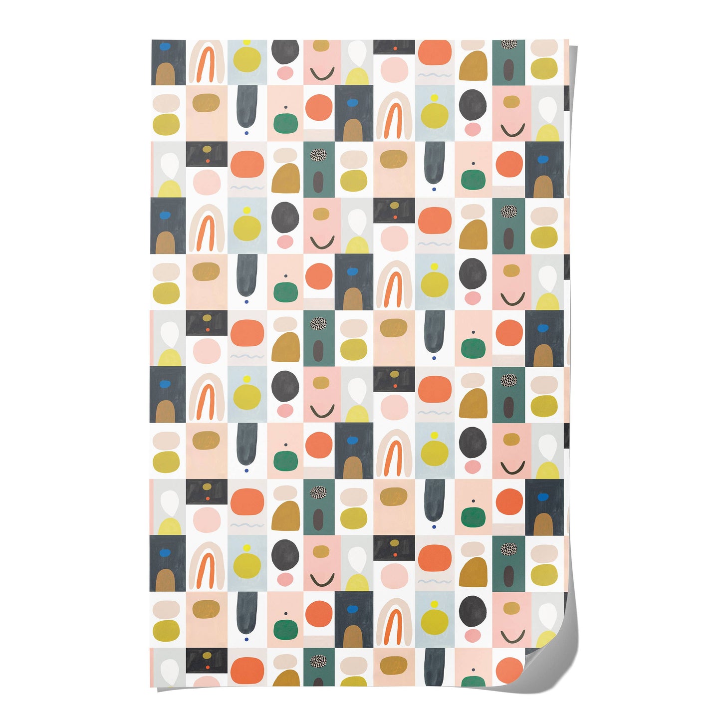 Red Cap Cards | Color Block wrapping paper