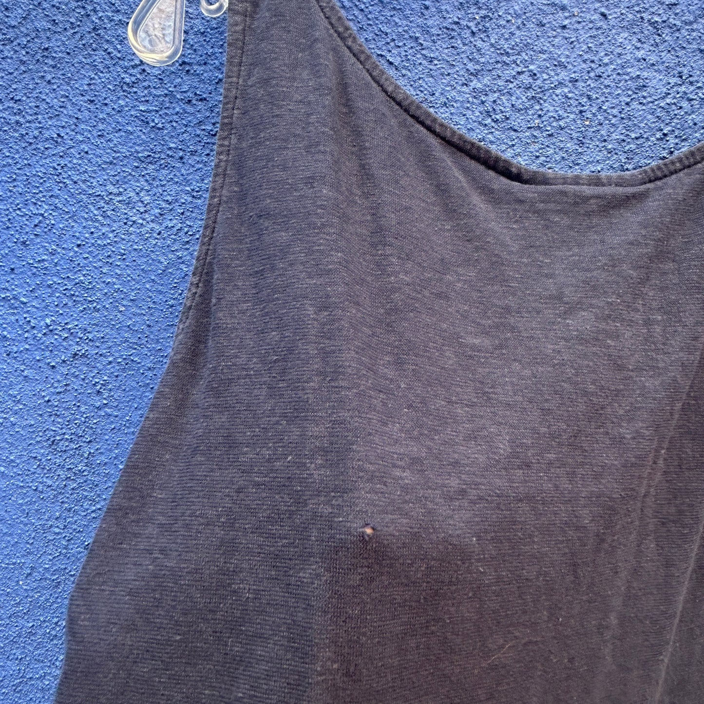 jungmaven navy blue organic cotton and hemp cropped boxy tank