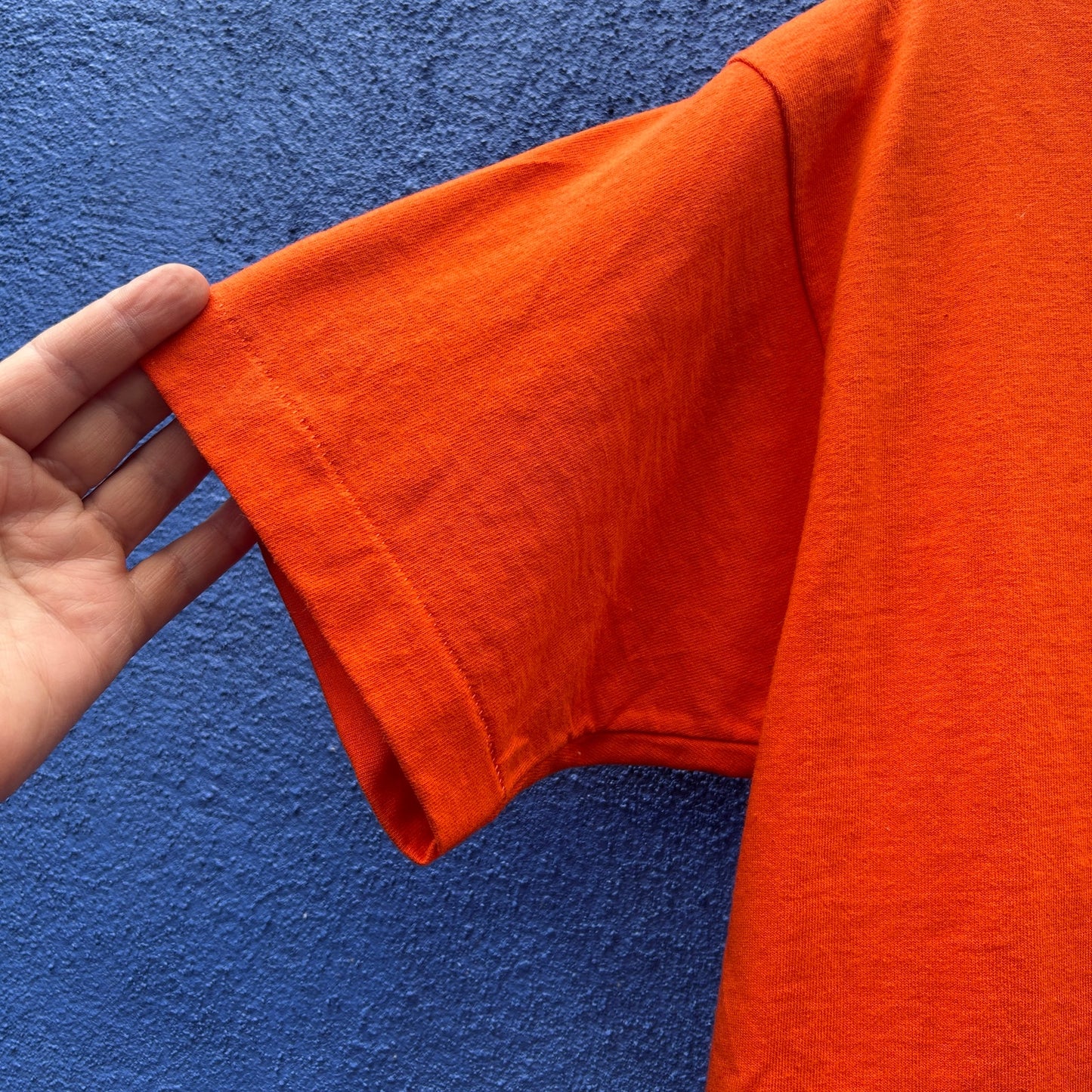 vintage 90s fruit of the loom single stitch orange cotton tee