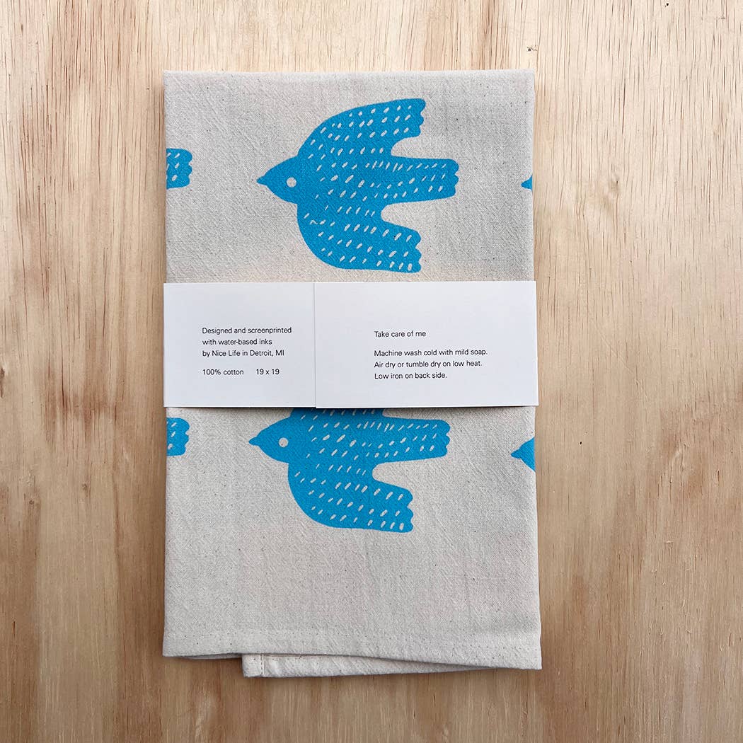 Bird tea towel | Nice life