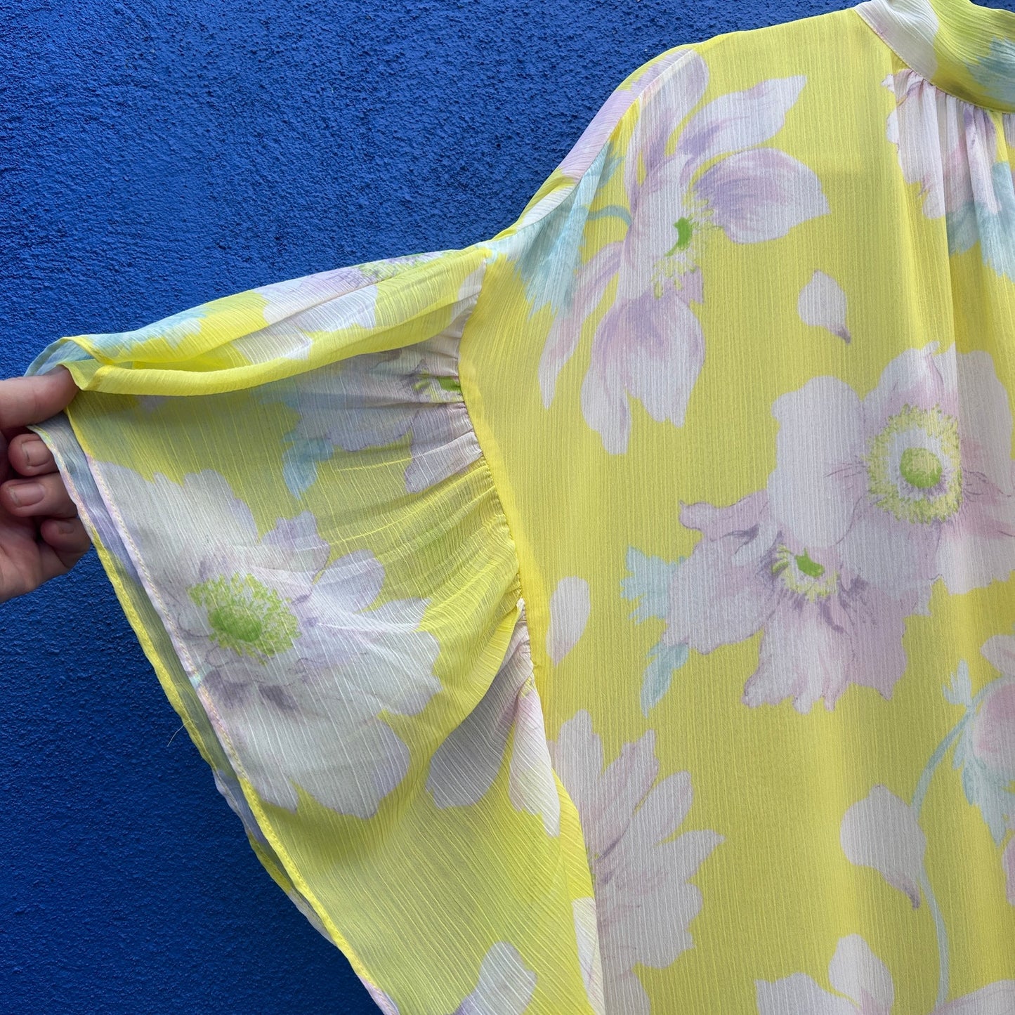 h&m yellow floral maxi dress