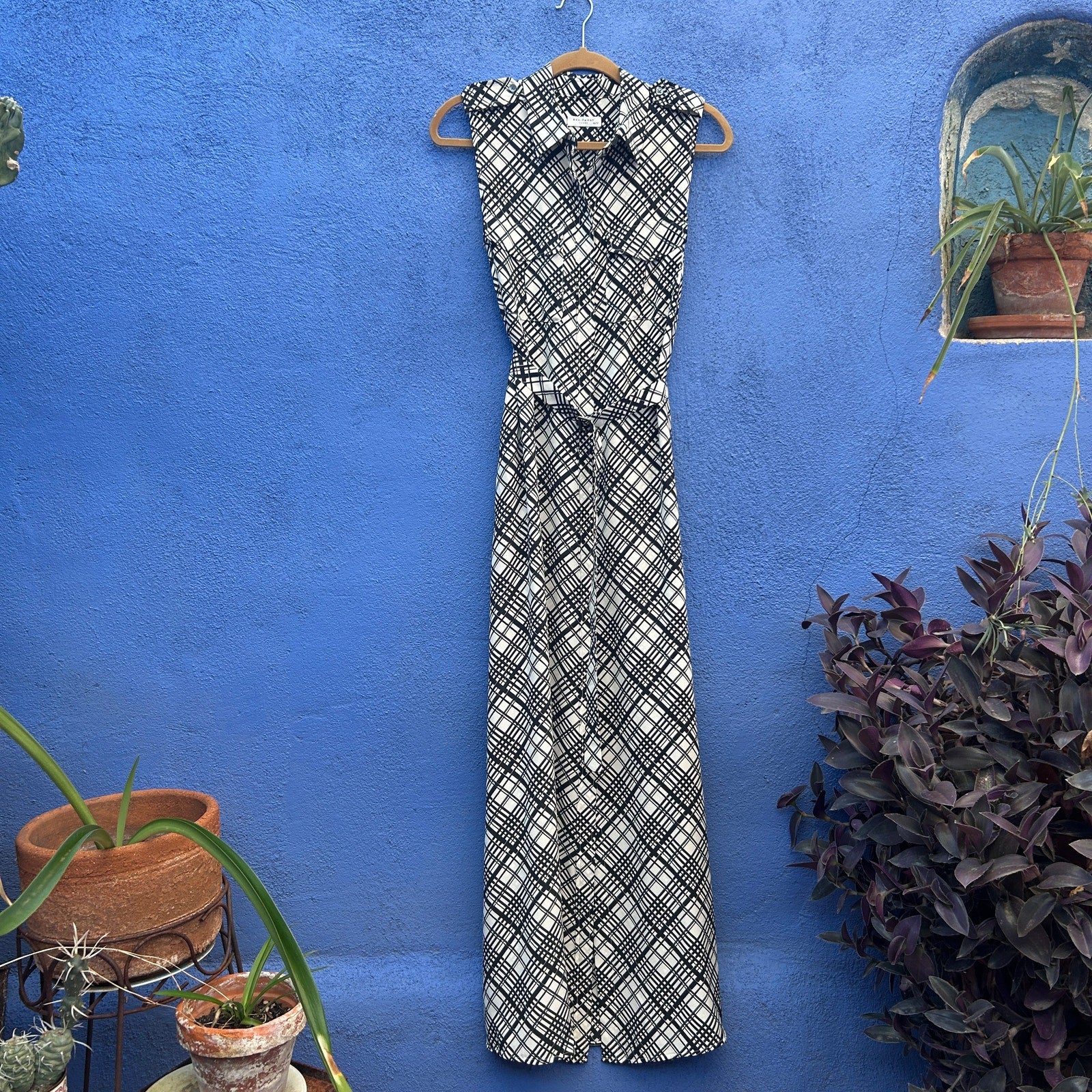 equipment maxi dress equipment 100% silk plaid button front sleeveless maxi dress Communion