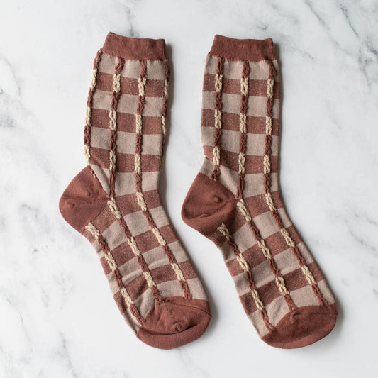 Tiepology | Vintage Checkerboard Twist Socks