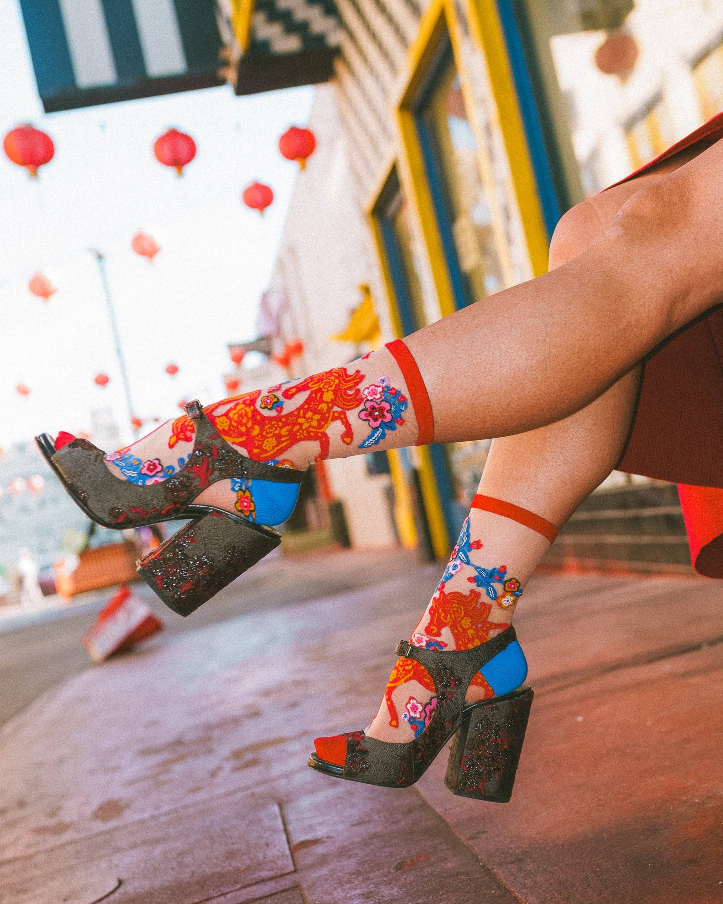 Year of the Horse Sheer Crew Sock | Sock Candy