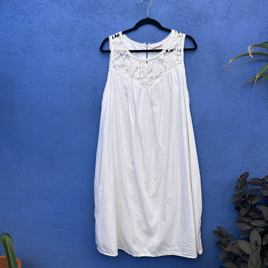 knox rose white eyelet top cotton dress