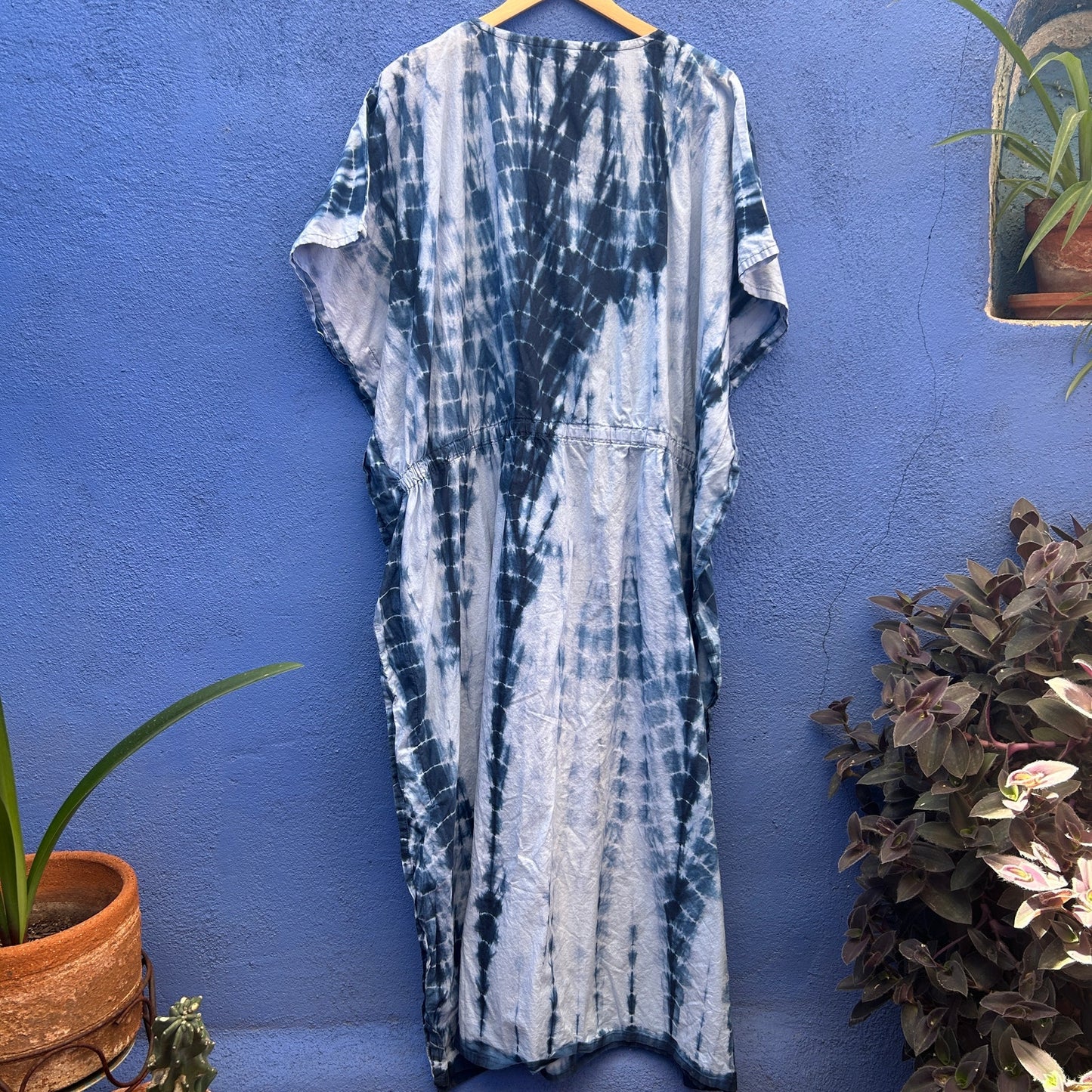 la la leela tie dye cotton caftan