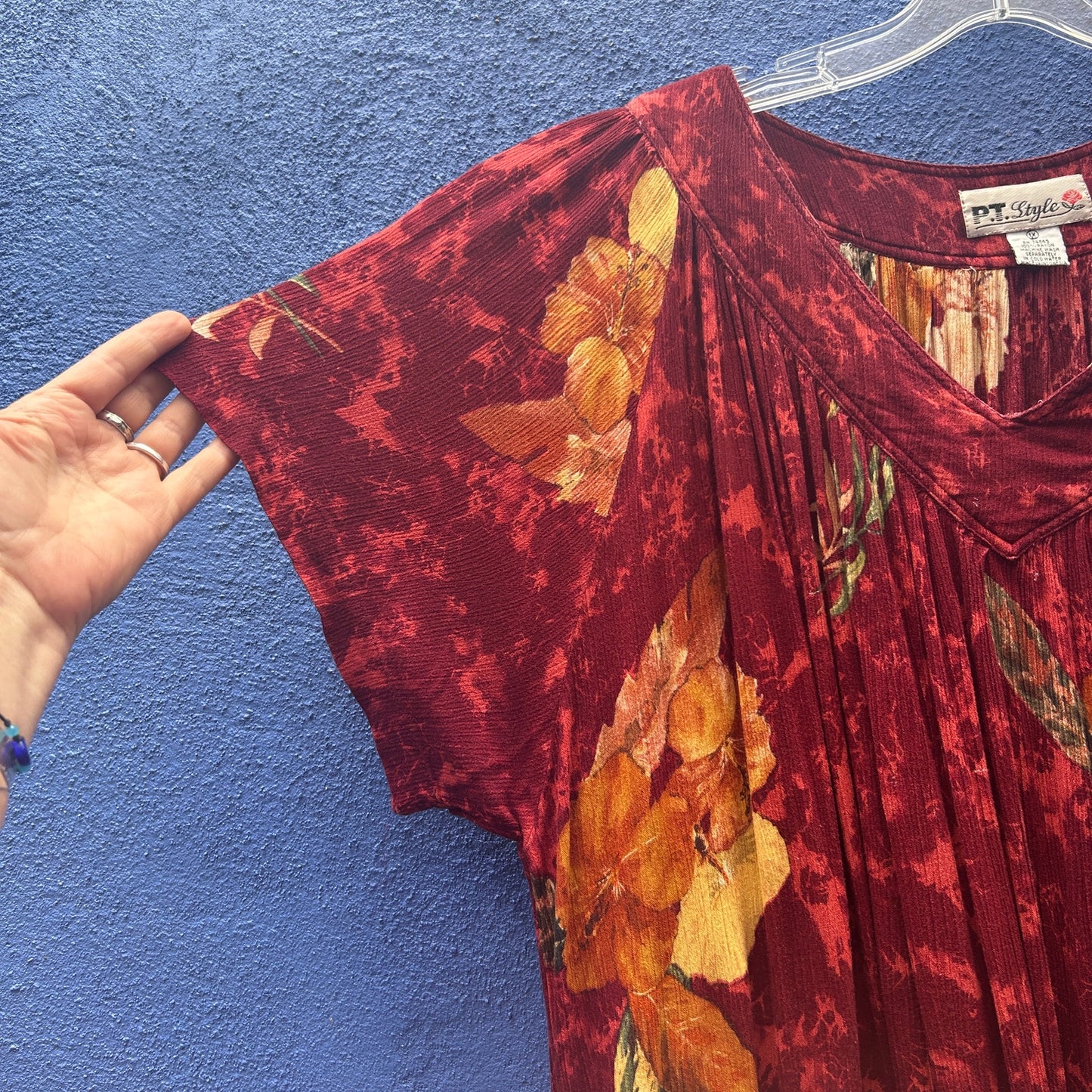 vintage 90s y2k p.t. style hippy lounge dress