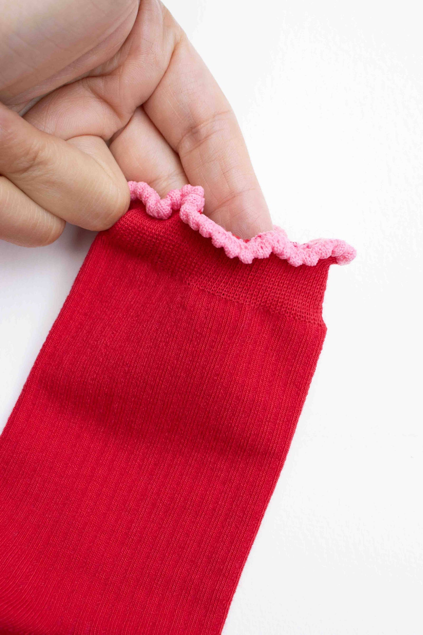 Tiepology | Ruffle Edge Cotton Blend Socks