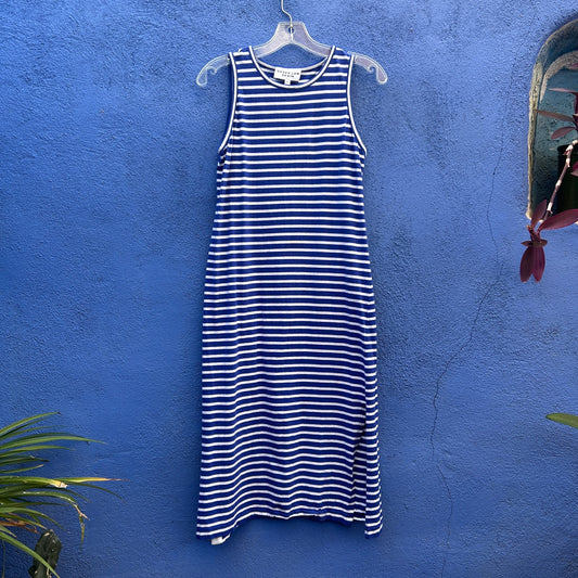 derek lam denim striped sleeveless dress