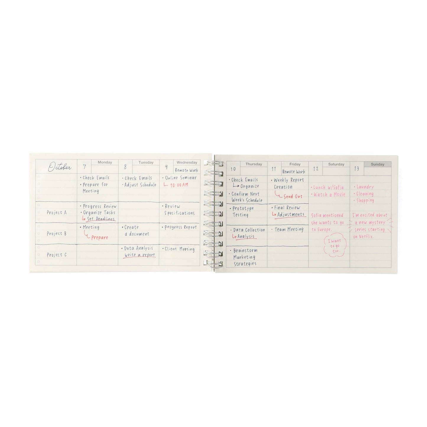 Mark's INC | Dayfree Weekly Schedule