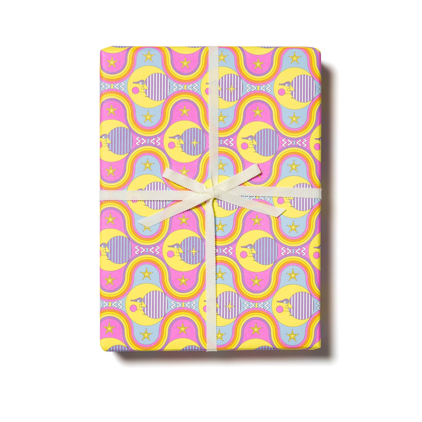 Red Cap Cards | Moon and Rainbows wrapping paper