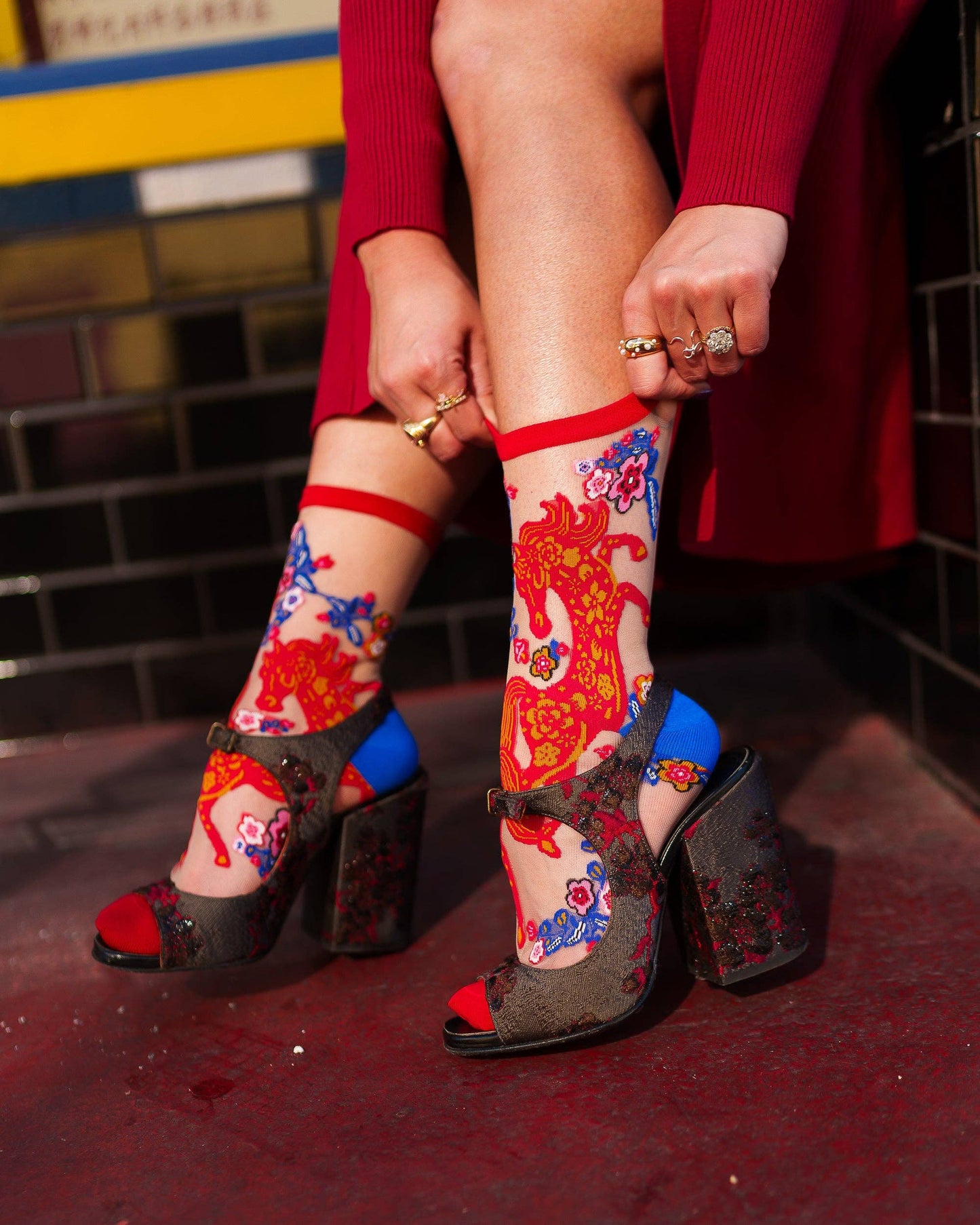 Year of the Horse Sheer Crew Sock | Sock Candy