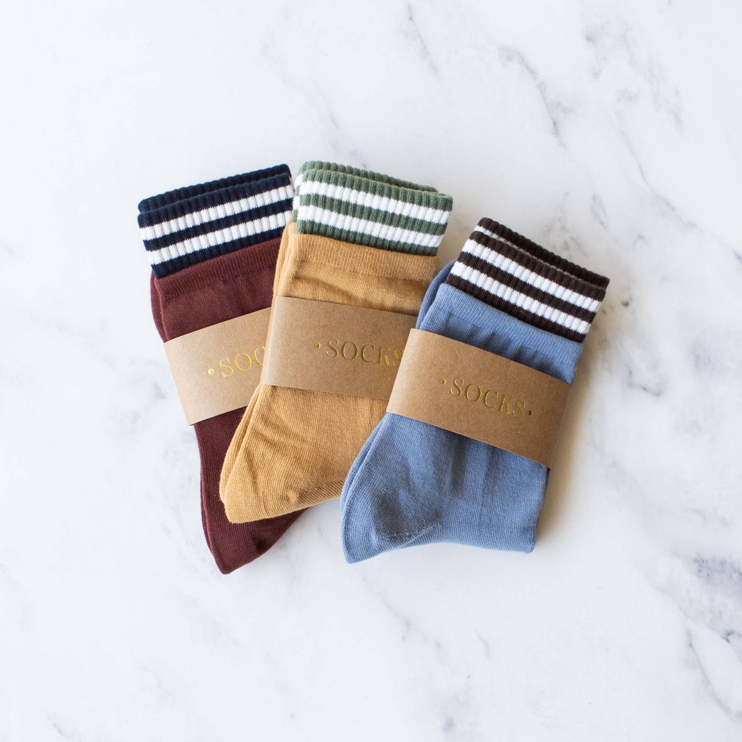 Women's Basic Line Crew Socks | Tiepology