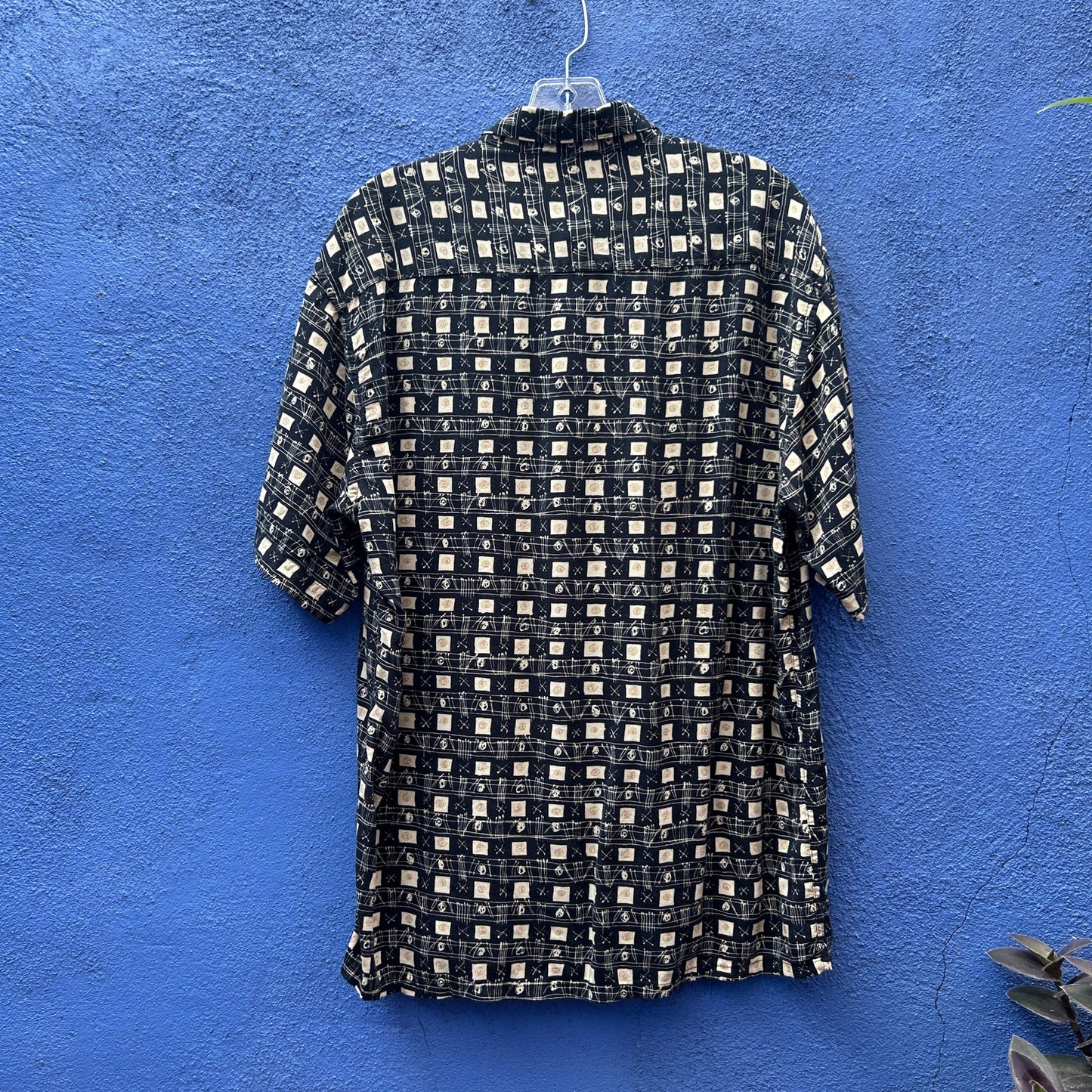 vintage 90s pierre cardin men's rayon button down