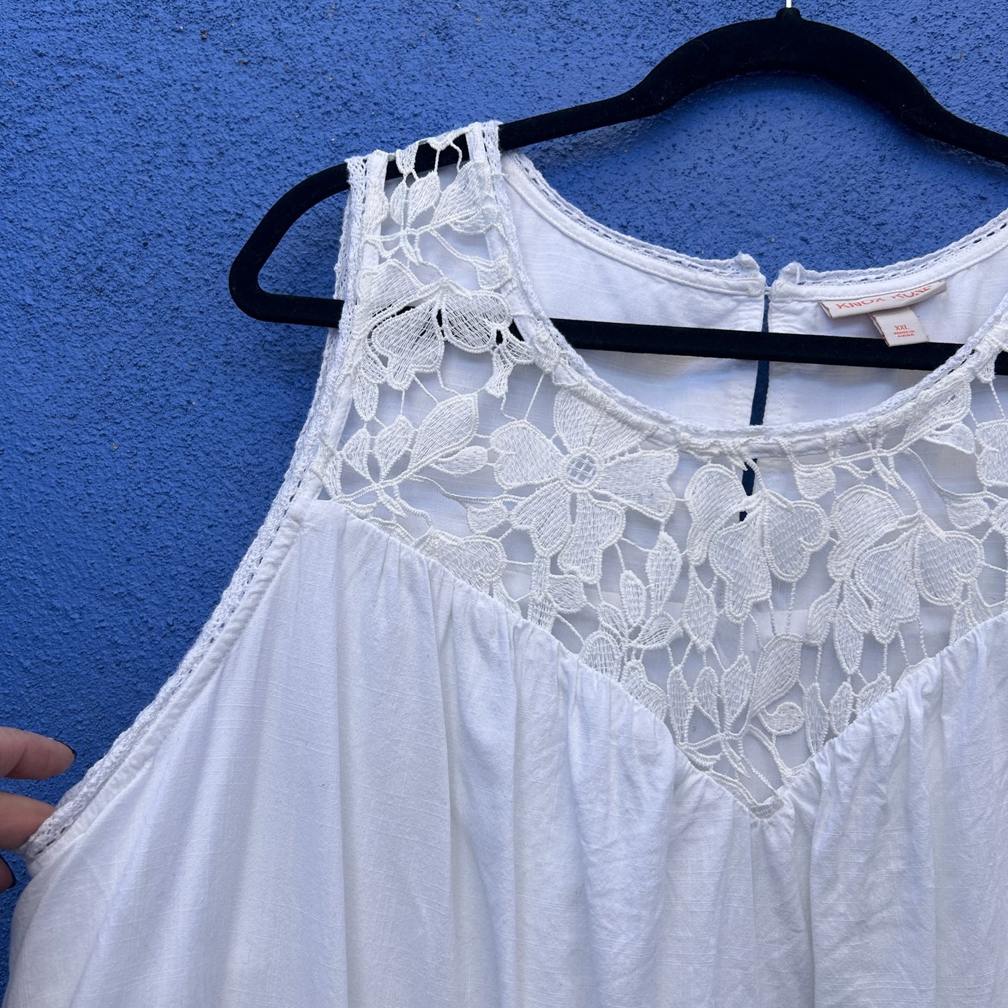 knox rose white eyelet top cotton dress