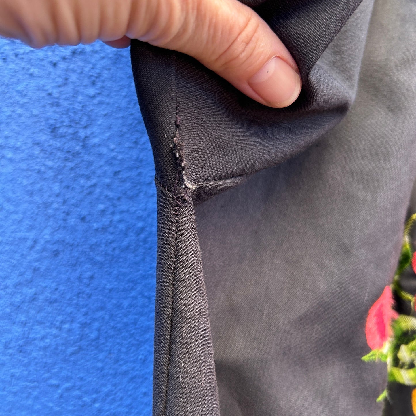 vintage black embroidered peasant maxi dress