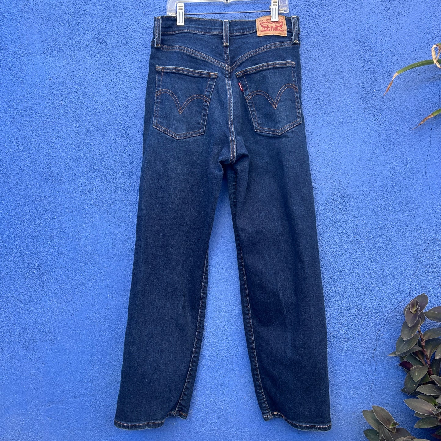 levi's ribcage straight ankle button fly jean