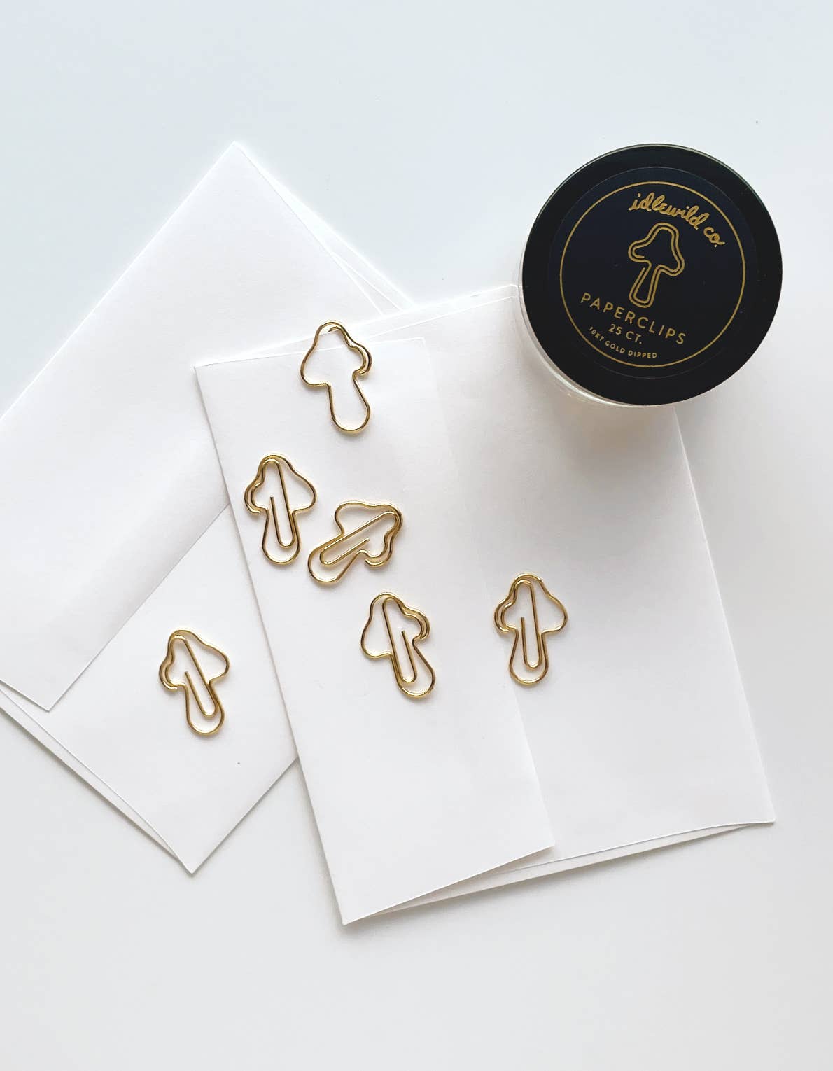 Gold Plated Paper Clips | Mushroom | Idlewild Co.