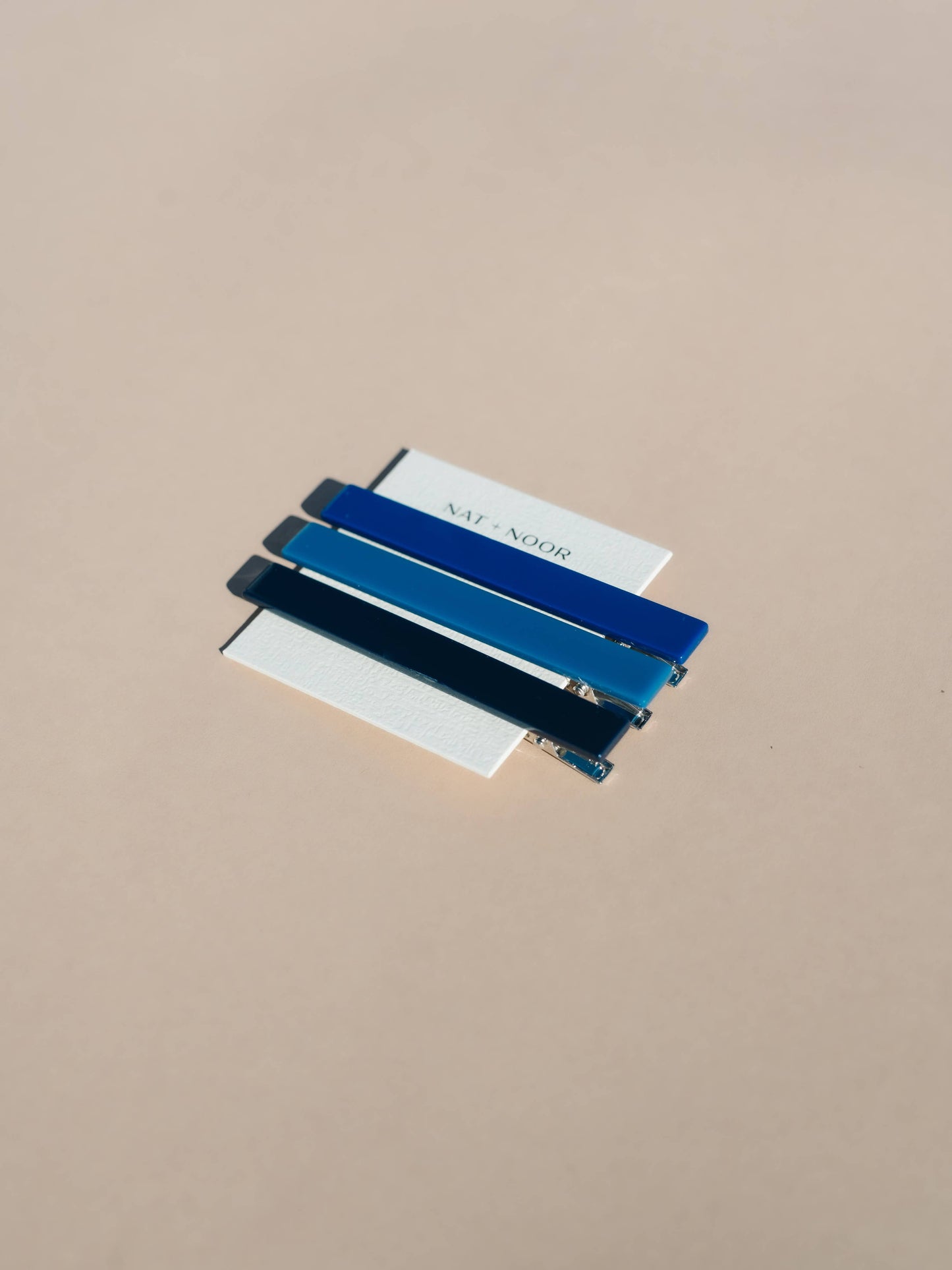 Evie | Alligator Hair Clips | Blue Tones | NAT + NOOR