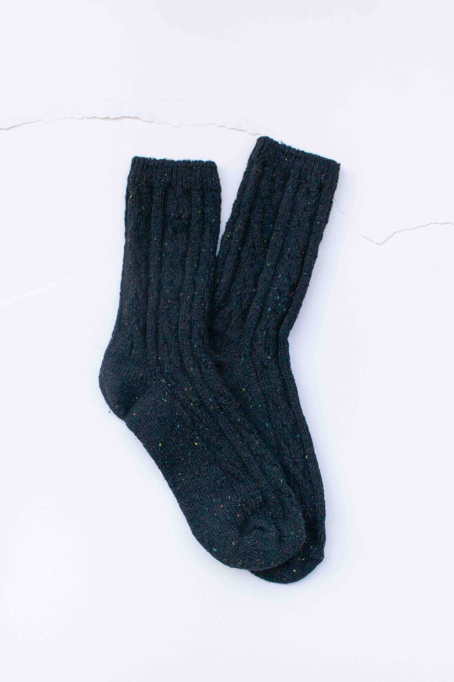 Tiepology | Wool Blend Speckled Knit Socks