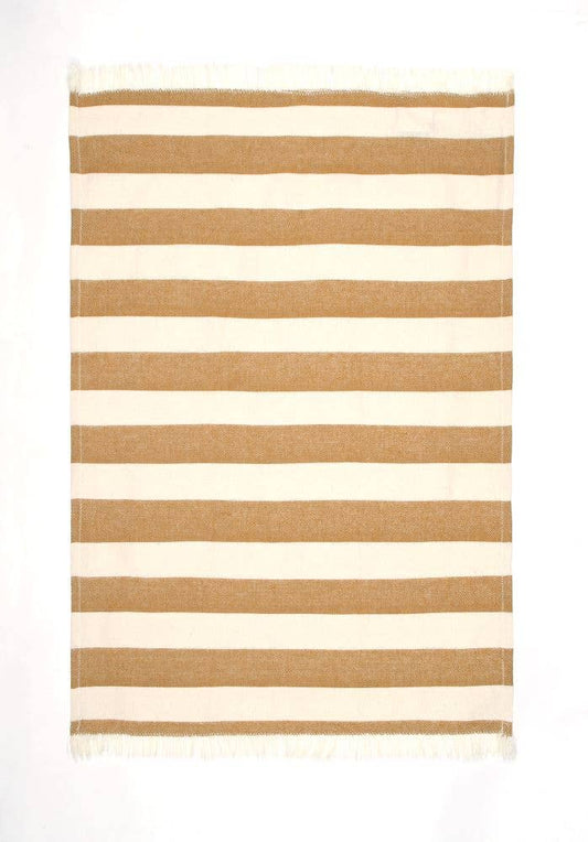Wide Stripe Yellow Single Tea Towel | Raine & Humble