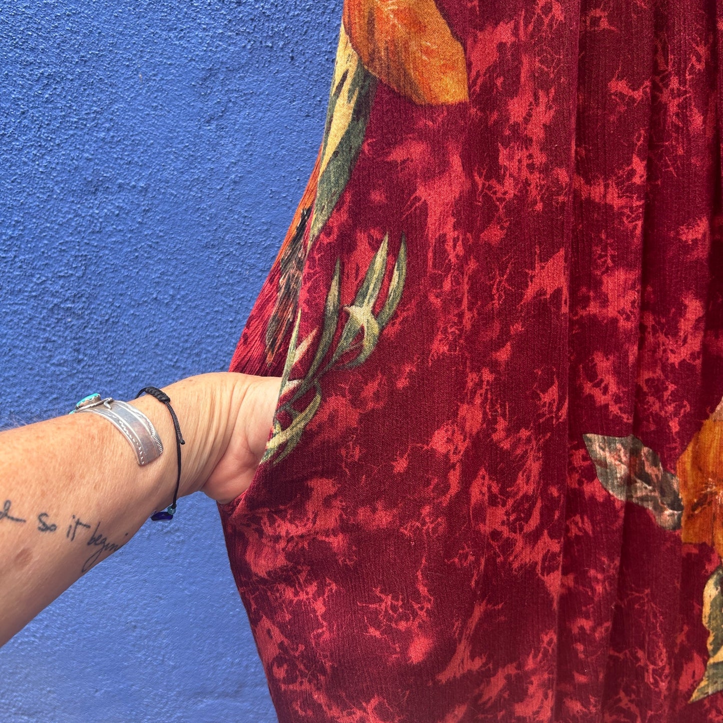 vintage 90s y2k p.t. style hippy lounge dress