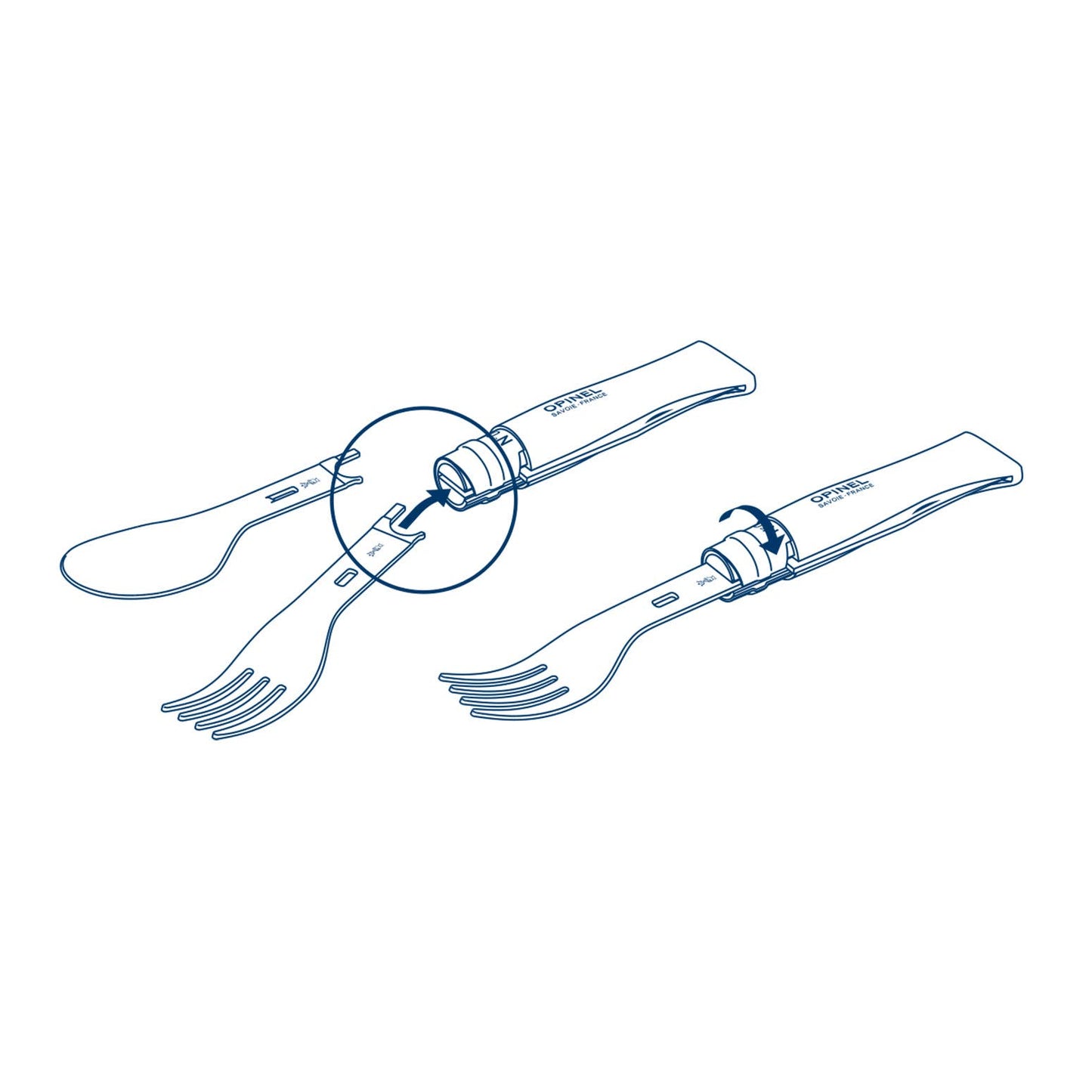 Opinel | No.08 Picnic + Cutlery Set
