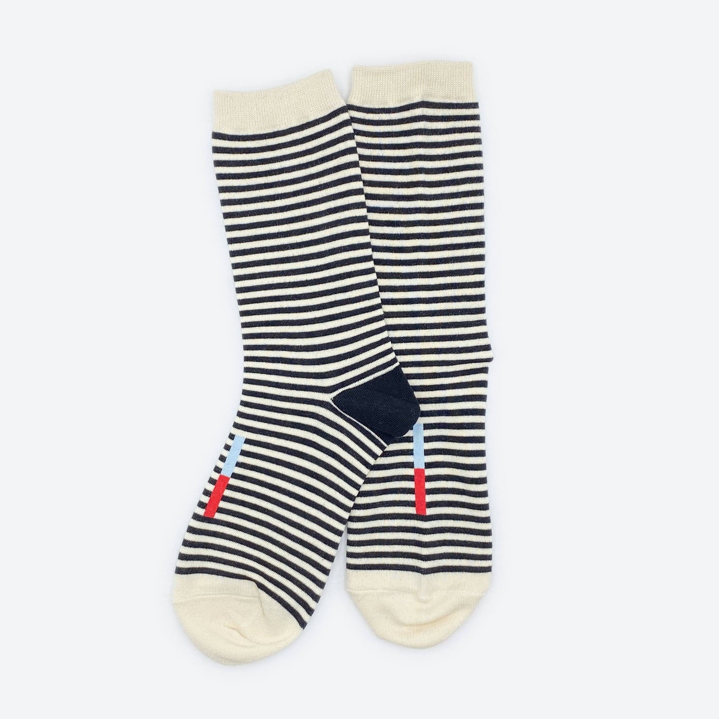 Hooray Sock Co. | Cole Black and White Striped Crew Socks