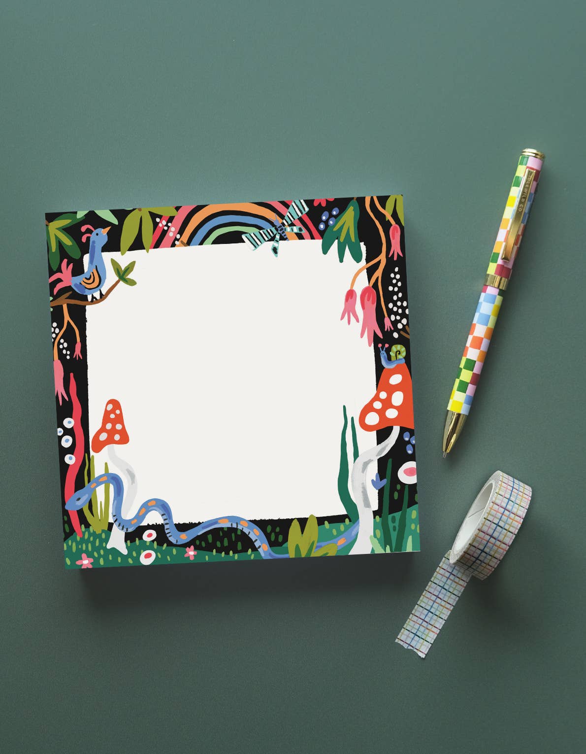 200-Sheet Jumbo Desk Pad | Mushroom Garden | Idlewild Co.