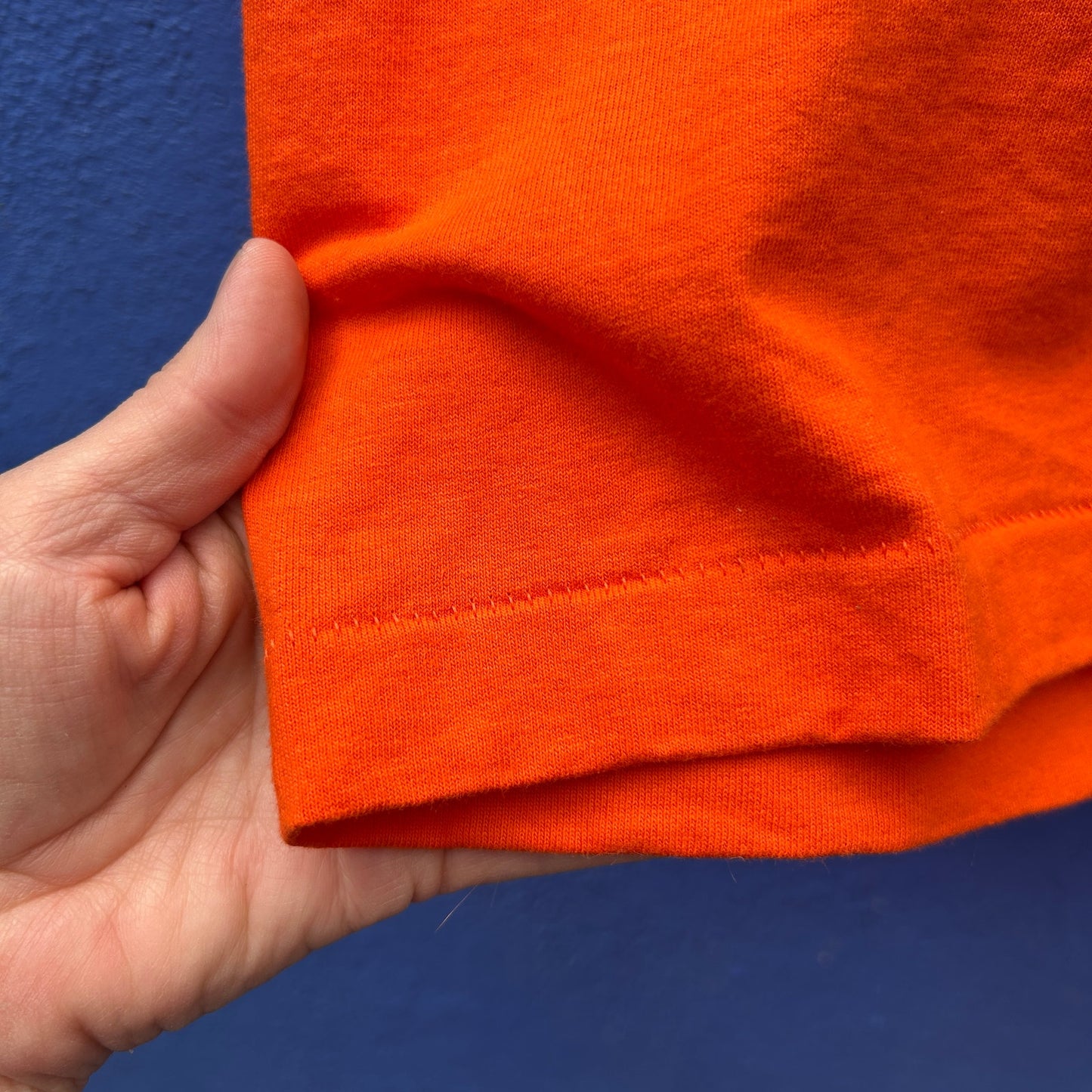 vintage 90s fruit of the loom single stitch orange cotton tee