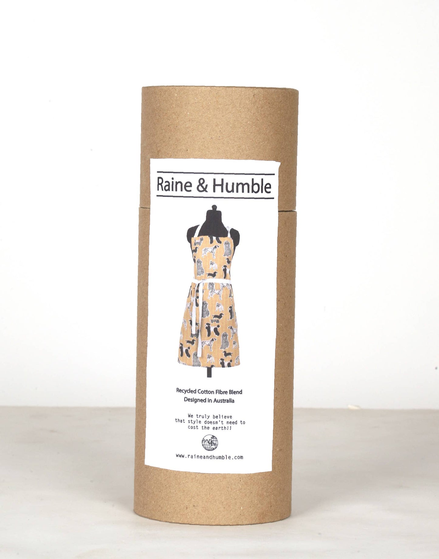 Yellow Dog Apron Print Standard Tie Style | Raine & Humble