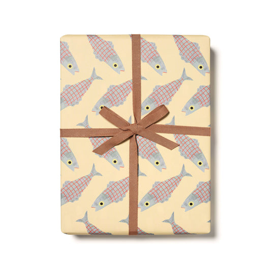 Red Cap Cards | Herring wrapping paper