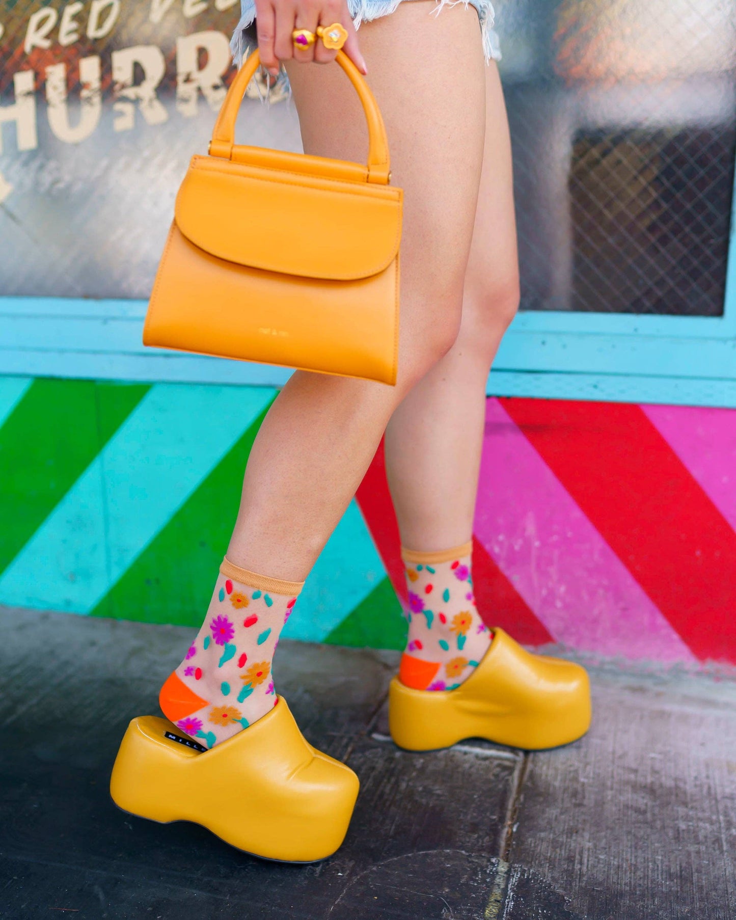 Ditsy Floral Sheer Ankle Sock | Sock Candy