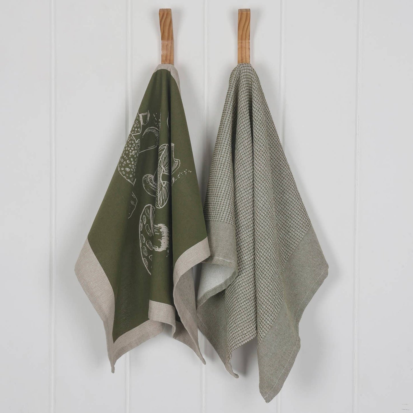 Green Mushroom Waffle Tea Towel | Raine & Humble