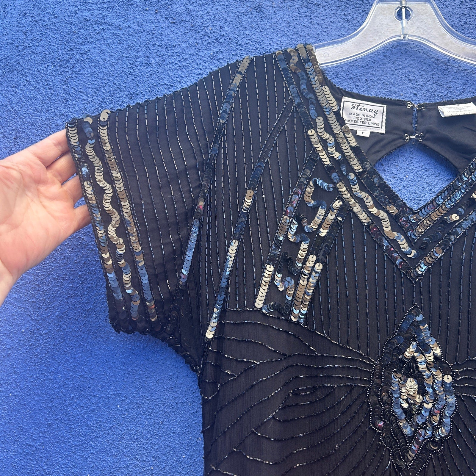 vintage stenay silk beaded cocktail dress Chrysalis vintage stenay silk beaded cocktail dress Chrysalis