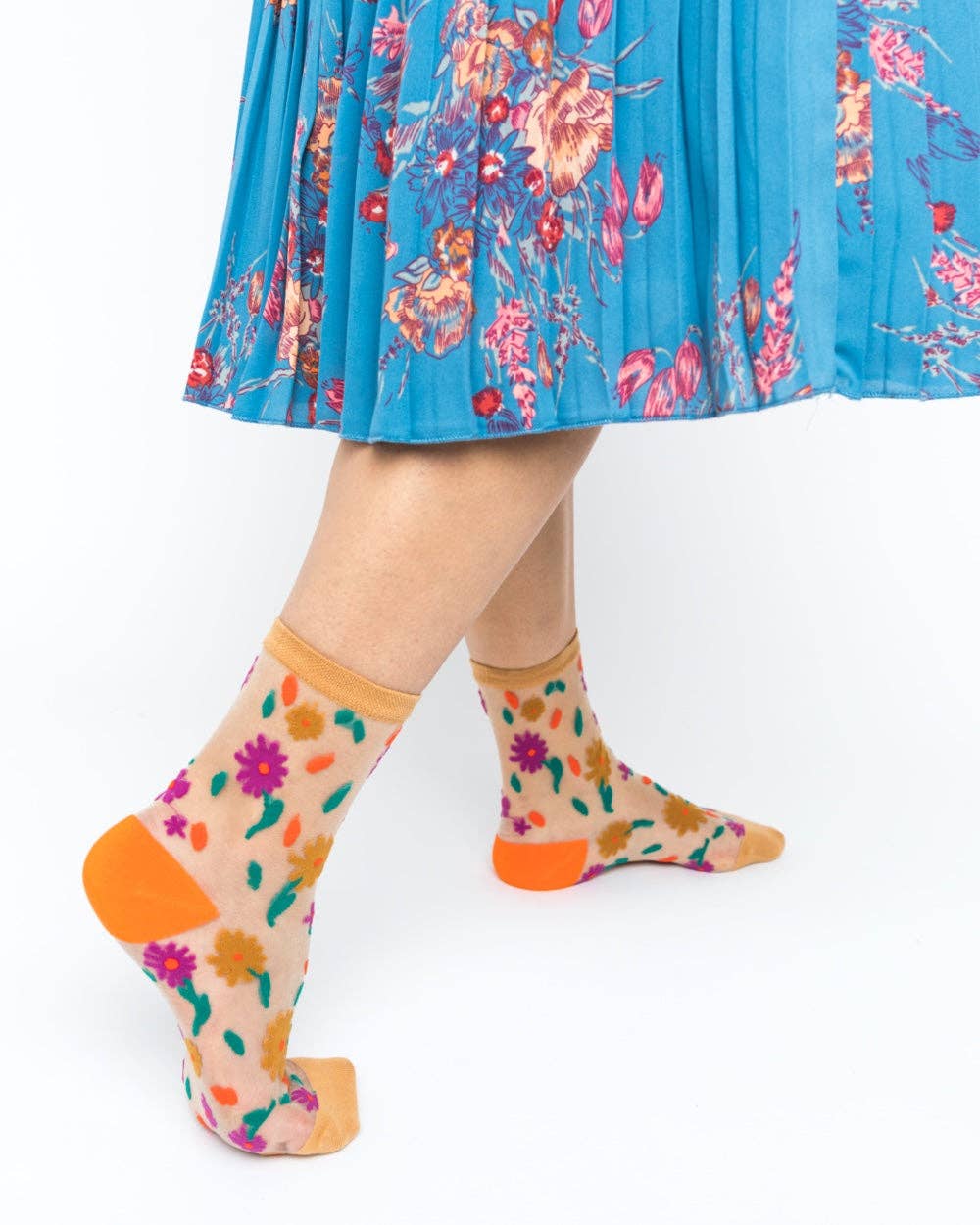Ditsy Floral Sheer Ankle Sock | Sock Candy