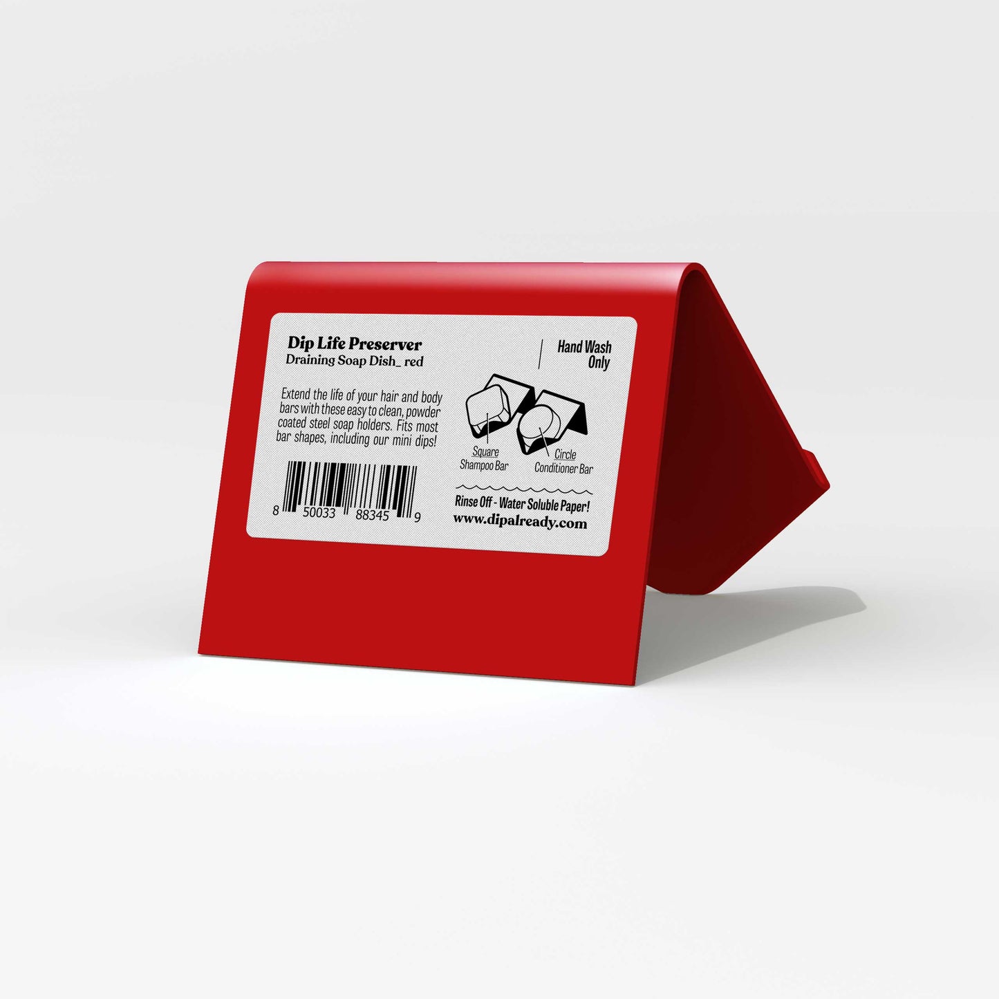 Dip Life Preserver: Red Draining Soap Dish (single unit)