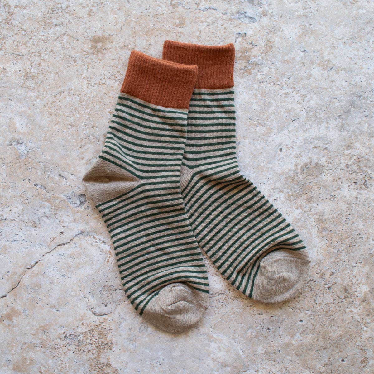 2 Tone Stripe Casual Socks | Tiepology