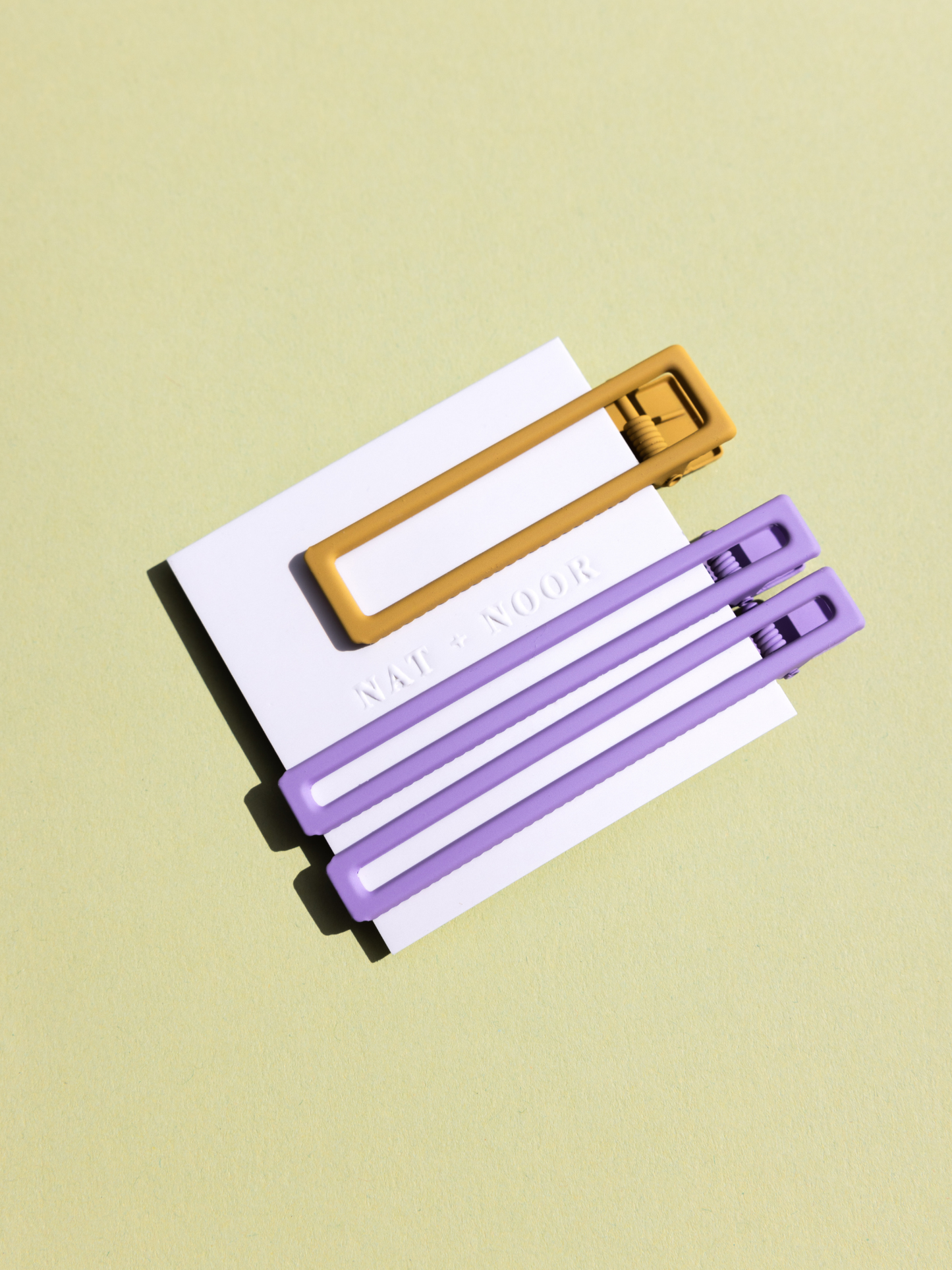 Yarrow | Lilac + Mustard | Alligator Hair Clip | NAT + NOOR