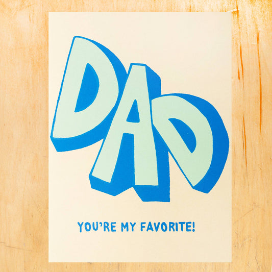 DAD FAVORITE GREETING CARD