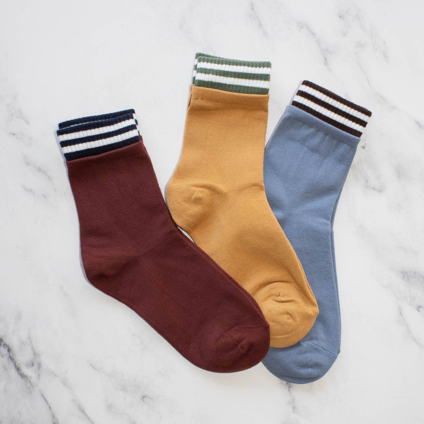 Women's Basic Line Crew Socks | Tiepology
