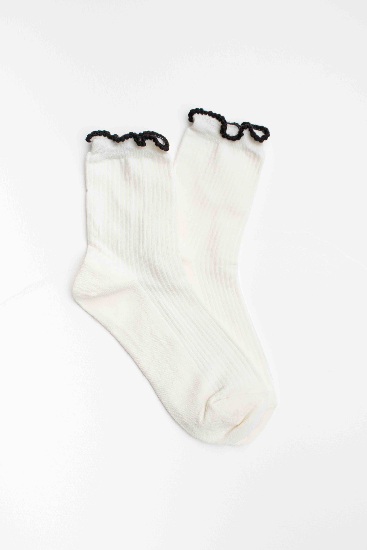 Tiepology | Ruffle Edge Cotton Blend Socks