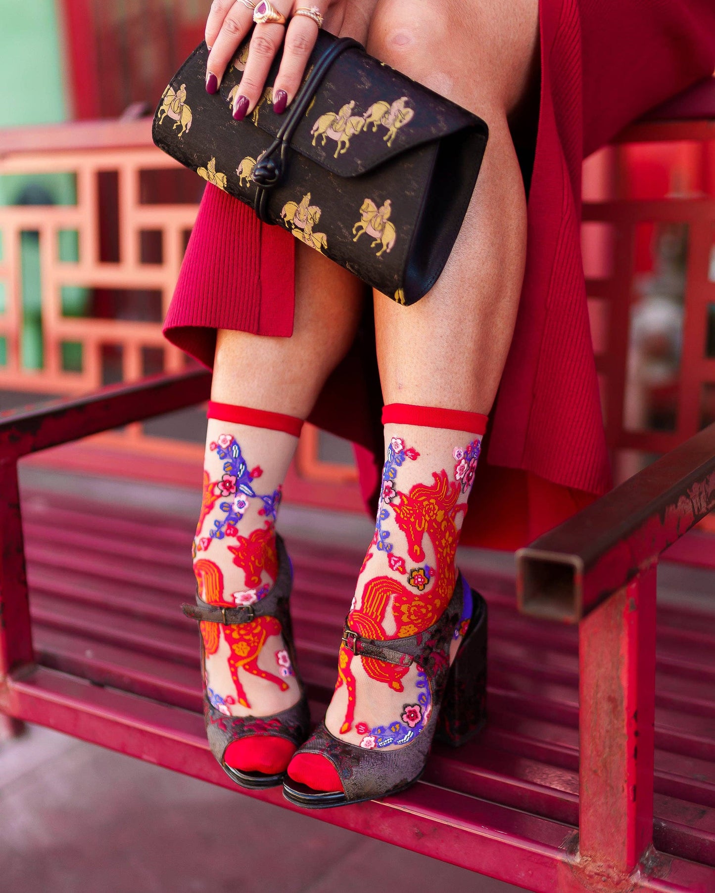 Year of the Horse Sheer Crew Sock | Sock Candy