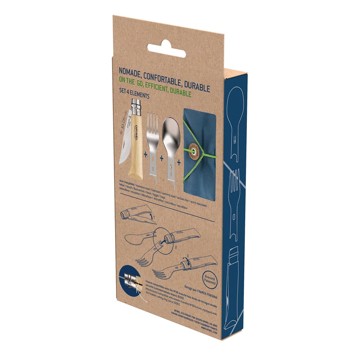 Opinel | No.08 Picnic + Cutlery Set